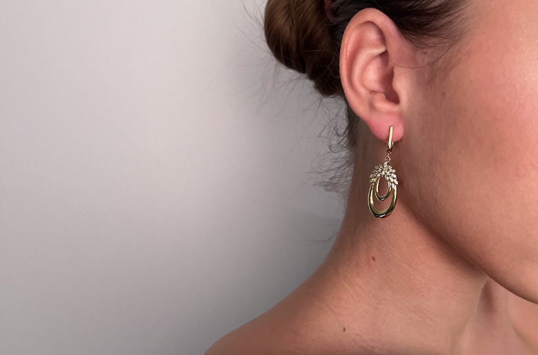 Náušnice pozlacené